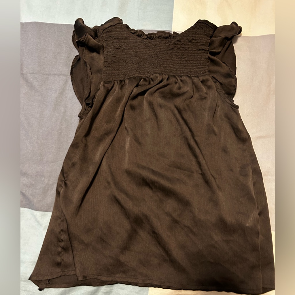 Old Navy Black Ruffled Peasant Blouse
